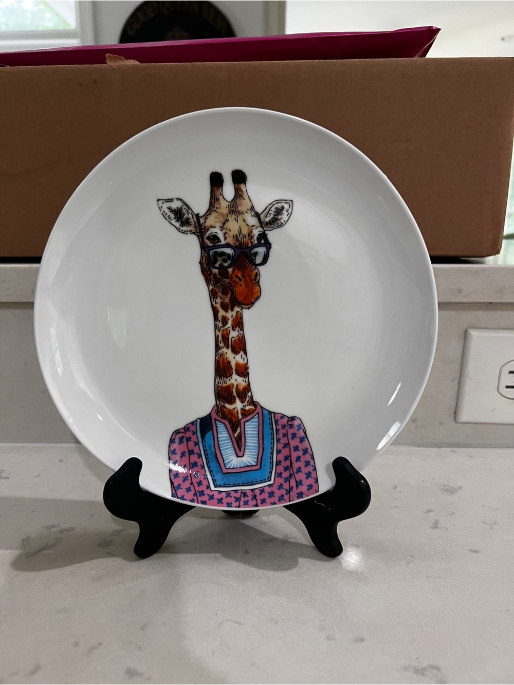 West Elm Dapper Animal Giraffe  salad Plate